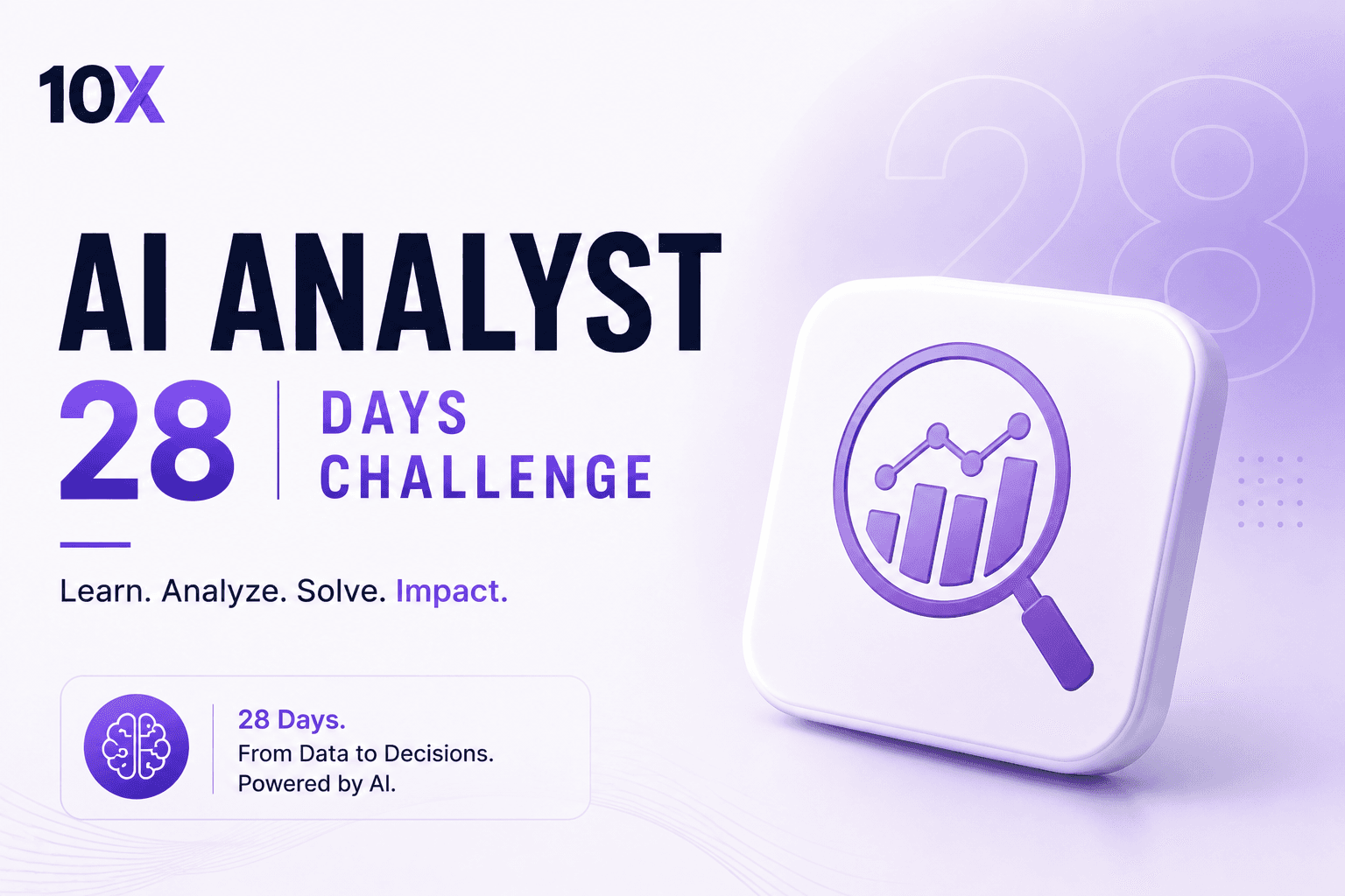 AI Analyst 28 Days Challenge course poster